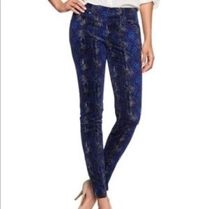 GAP 1969 Blue Snake Print Corduroy Legging Jean